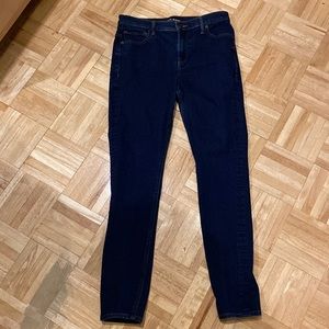 Express Dark Denim High Rise Leggings